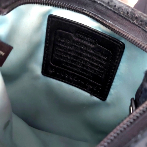 Coach Black and Tan Crossbody Bag NO STRAP - Picture 2 of 3